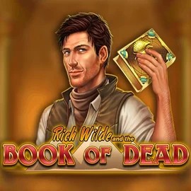 Book of Dead slot visual from Play'n GO available on golden-pandas.nl